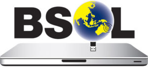 BSOL Logo picture of the world over a computer